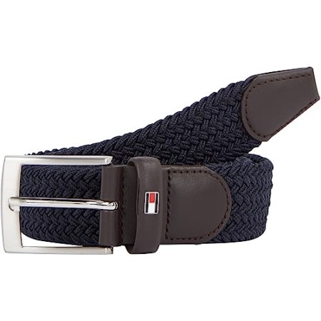 Tommy Hilfiger New Adan Belt 3.5cm Cintura, Blu (Sky Captain 422), 8 (Taglia Produttore: 100) Uomo