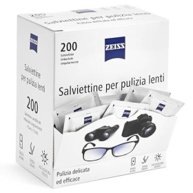 ZEISS Salviettine per Lenti Monouso - per Tutti i Tipi di Lenti, per Occhiali, Fotocamere e Smartphone, Senza Graffi e Aloni, As