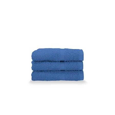 Gabel Asciugamani Ospite, Spugna di Puro Cotone Idrofilo, 40 x 60 cm, Blu Elettrico, Set da 3 Pezzi