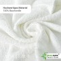 NatureMark - Set di 8 Asciugamani in Spugna, 100% Cotone, Bianco