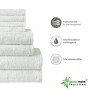 NatureMark - Set di 8 Asciugamani in Spugna, 100% Cotone, Bianco