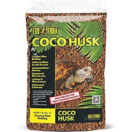 ExoTerra Coco Husk Substrato per Rettili e Anfibi Confezione da 4 Litri