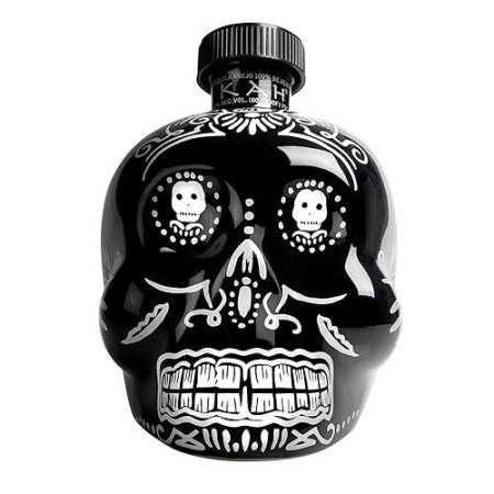 TEQUILA INVECCHIATA KAH ANEJO 100% AGAVE BOTTIGLIA TESCHIO NERO TRIBALE 40%v, 700 ml
