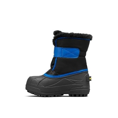 Sorel Childrens Snow Commander, Scarponcino Invernale Unisex-Bambini, Nero/Blu (Black/Super Blue), 28 EU