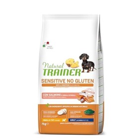 Natural Trainer Sensitive No Gluten - Cibo per Cani Small&Toy Adult con Salmone e Cereali Integrali 7kg