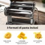 Marcato AT-180-CLS Macchina per Pasta Manuale Atlas 180 Classic, Acciaio Cromato, Argento