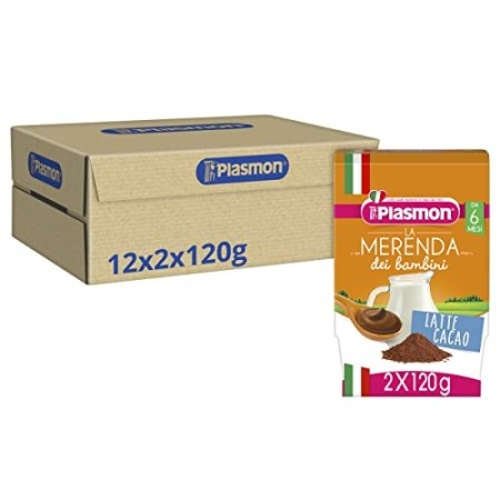 Plasmon Merenda Latte Cacao - Pacco da 12 x 240 gr