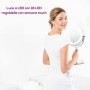 Beurer BS 55 Specchio Cosmetico Illuminato con Doppia Superfice Riflettente, Normale e Ingrandimento 7x