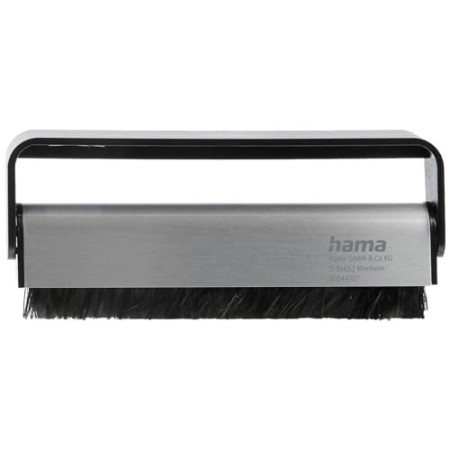 Hama 116204 Spazzola Puliscidischi, Nero/Alluminio