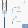 BARETTO - Kit 3 metri - 2 Spazzole Pellet 80 e 100mm in Nylon - Kit Pulizia Stufa a Pellet Tubi Canna Fumaria con Curve