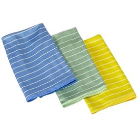 Euronovità Panno per Pulizia Casa, Vetri, Mobili in Fibra Naturale di Bambù 350g 40x40cm, 3 pezzi EN-25401