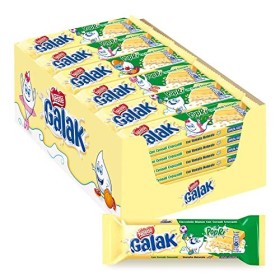 Nestlé Galak Popri Barrette di Cioccolato Bianco con Cereali, Confezione da 36 Barrette