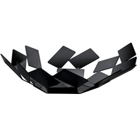 Alessi La Stanza dello Scirocco MT01 B Cestino di Design in Acciaio Colorato con Resina Epossidica, Nero