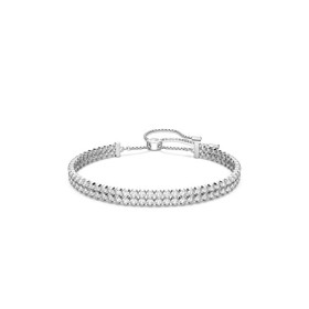 Swarovski Braccialetto Subtle, Bianco, Placcatura Rodio