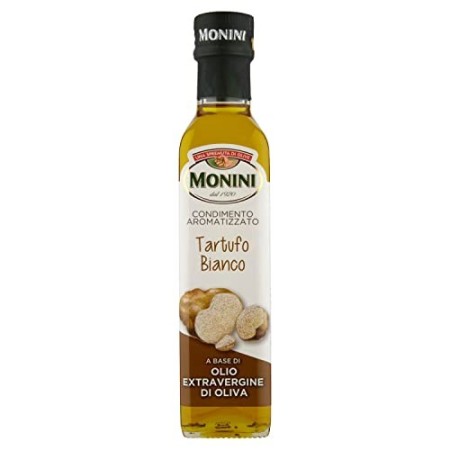 Monini Condimento a Base di Olio Extra Vergine, Aromatizzato Tartufo Bianco, 250ml