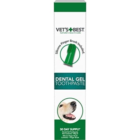 Vet's Best Dentifricio per cani, pulizia dei denti e fresco respiro Dental Care Gel, 100g