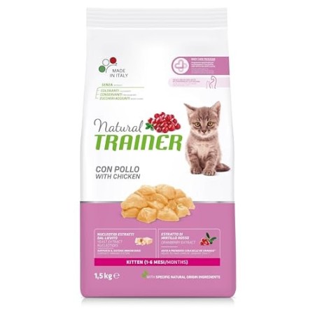 NovaFoods Cibo per Gatti Natural Cat Kitten 1,5KG - 1500 gr, Gusto di Pollo