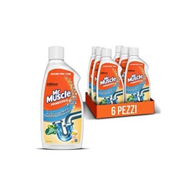 Mr Muscle Probiotico, Pulisce Scarichi e Rinfresca le Tubature con Agenti Probiotici, Profumo Fresh Citrus, Formato Scorta da 6 