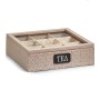 Zeller 15115 Contenitore per Bustine di tè, Legno, Beige, 24x24x7 cm
