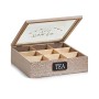 Zeller 15115 Contenitore per Bustine di tè, Legno, Beige, 24x24x7 cm