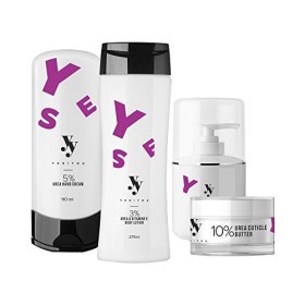 YES!YOU - Set per la cura del corpo a base di urea, con crema mani, crema piedi, lozione per il corpo e burro per cuticole