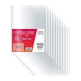 Favorit 400113434 Coprilibri Formato Maxi 36 x 57 Trasparenti, Finitura Liscia, Conf. da 10 pezzi