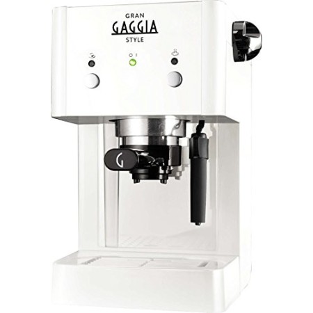 Gaggia GranGaggia Style White Macchina Manuale per il Caffè Espresso, per Macinato e Cialde, Colore Bianco, RI8423/21