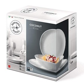 Rocco Bormioli Bormioli Rocco Servizio Piatti 18 Pezzi Coconut, Bianco, 0