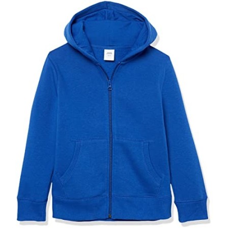 Amazon Essentials Fleece Zip-up Felpa con cappuccio, Blu (Royal Blue),XL