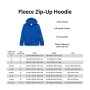 Amazon Essentials Fleece Zip-up Felpa con cappuccio, Blu (Royal Blue),XL