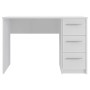 Movian, scrivania con 3 cassetti in stile moderno, modello Idro, 56 x 110 x 73,5 cm, colore bianco