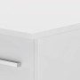 Movian, scrivania con 3 cassetti in stile moderno, modello Idro, 56 x 110 x 73,5 cm, colore bianco