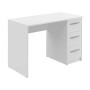 Movian, scrivania con 3 cassetti in stile moderno, modello Idro, 56 x 110 x 73,5 cm, colore bianco