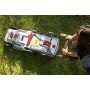IKRA 77010300 Tosaerba ICM 2/2037, incl. 2 batterie e Doppio Dispositivo di Carica Rapida, 40 V, Grigio/Rosso/Nero