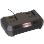 IKRA 77010300 Tosaerba ICM 2/2037, incl. 2 batterie e Doppio Dispositivo di Carica Rapida, 40 V, Grigio/Rosso/Nero
