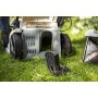 IKRA 77010300 Tosaerba ICM 2/2037, incl. 2 batterie e Doppio Dispositivo di Carica Rapida, 40 V, Grigio/Rosso/Nero