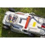 IKRA 77010300 Tosaerba ICM 2/2037, incl. 2 batterie e Doppio Dispositivo di Carica Rapida, 40 V, Grigio/Rosso/Nero
