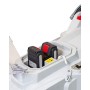 IKRA 77010300 Tosaerba ICM 2/2037, incl. 2 batterie e Doppio Dispositivo di Carica Rapida, 40 V, Grigio/Rosso/Nero