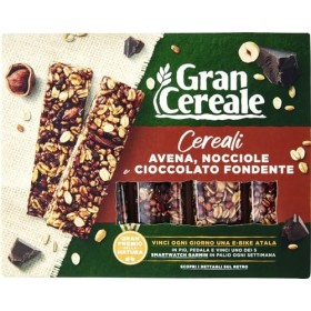 Gran Cereale - Snack Barrette 4 Cereali Nocciola e Cioccolato - Colazione e Snack Dolce - 135 gr