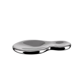 Alessi VS03 T-1000, Appoggiacucchiaio in Acciaio Inossidabile 18/10, Colore: Argento, Finitura Lucida