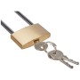Kraftmann - Lucchetto Con Arco Extra Lungo, 40 Mm, In Ottone Massiccio