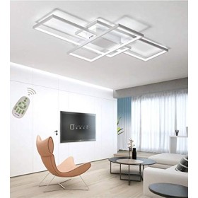 Plafoniera a LED Soggiorno Dimmerabile Soffitto Lamp Moderno Rettangolo Quadrato Designer Lampada a Sospensione con telecomando 