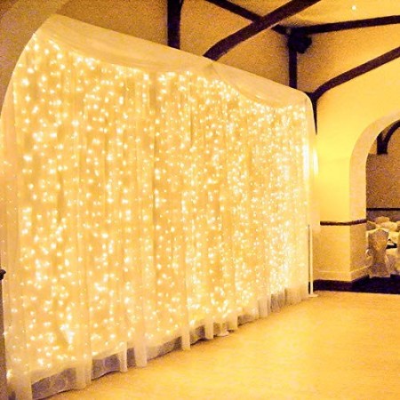 600 LED 6Mx3M Zorela Tenda Luminosa Natale IP44 Impermeabile Luci di Natale 8 Modalità Tenda Luminosa Esterno Bianco Caldo Tend
