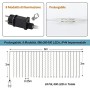 600 LED 6Mx3M Zorela Tenda Luminosa Natale IP44 Impermeabile Luci di Natale 8 Modalità Tenda Luminosa Esterno Bianco Caldo Tend