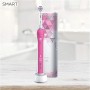 Oral-B Design Edition Smart 4-4500 Spazzolino Elettrico Ricaricabile, 1 Spazzolino Rosa Connesso con Bluetooth, 1 Testina, 1 Cus