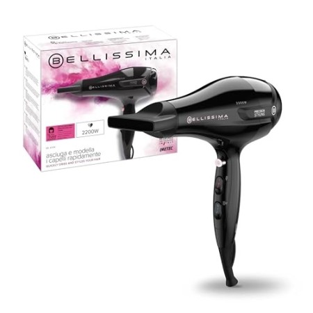 Imetec Bellissima Asciugacapelli S9 2200 Asciuga e Modella con Precisione, 2200 W, 8 Combinazioni Flusso d'Aria Temperatura