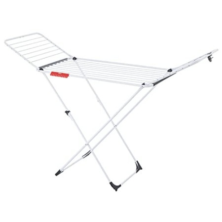 Vileda 166793 Extra Stendibiancheria con Supporto per Calzini o Biancheria Intima, in Acciaio Antigraffio e Alluminio, 20 m, Bia