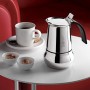 Bialetti 6359 Bialetti Caffettiera Acciaio Inox New Kitty 4 Tazze, Metallo, Acciaio, 4 Tazze, 1 Unità