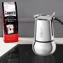 Bialetti 6359 Bialetti Caffettiera Acciaio Inox New Kitty 4 Tazze, Metallo, Acciaio, 4 Tazze, 1 Unità