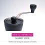HARIO | Compact & Adjustable Hand Coffee Grinder with Burrs, Transparent Black   | Macinacaffè Manuale Compatto e Regolabile 